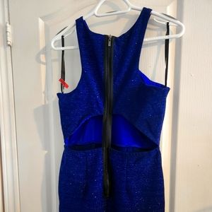 Blue sparkled cocktail dress